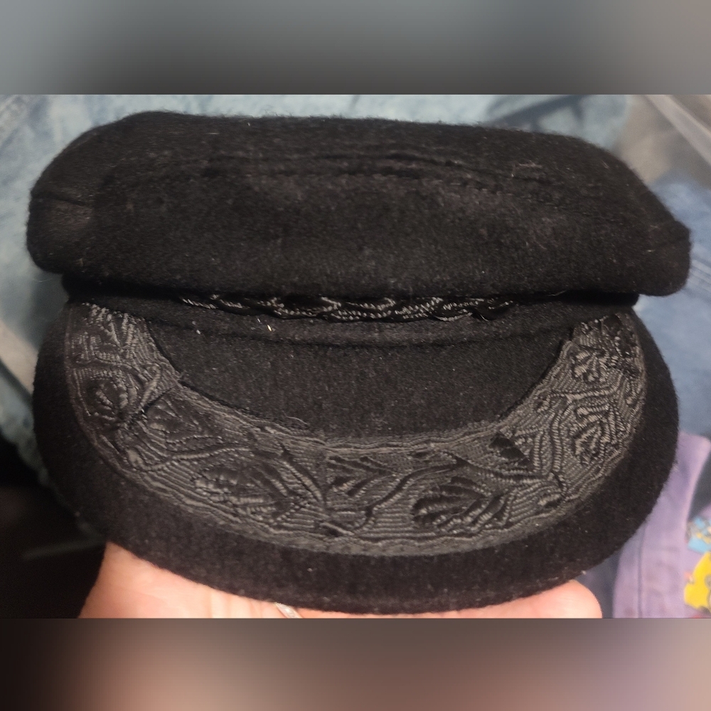 Black Embroidered Cap